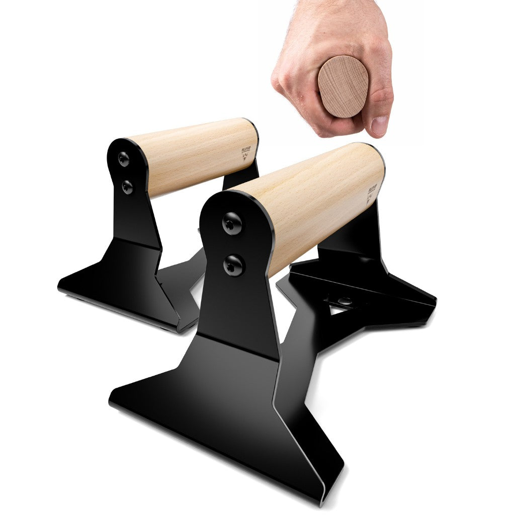 Liegestützgriffe aus Holz mit ergonomischem Griff