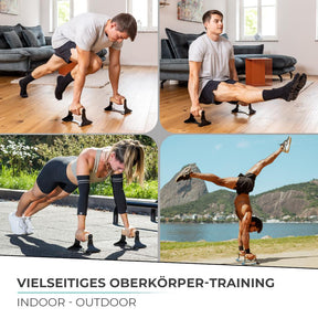 Liegestützgriffe aus Holz mit ergonomischem Griff