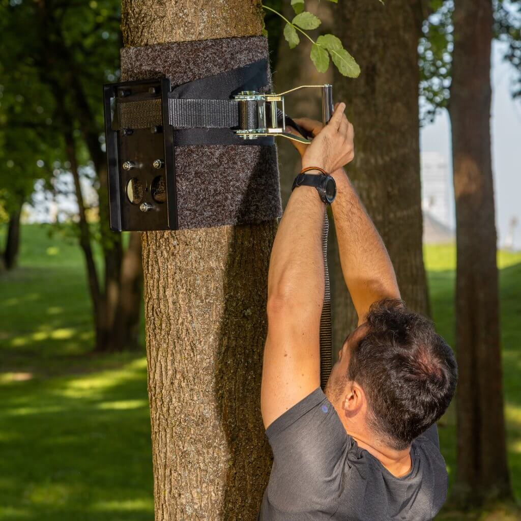 Spanngurt für outdoor Befestigung der Pullup & Dip Stange