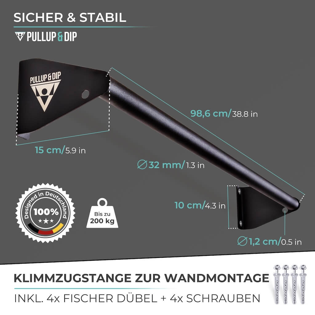 Klimmzugstange zur Wandmontage über Tür Set
