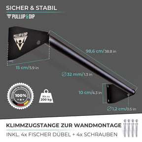 Klimmzugstange zur Wandmontage über Tür Set