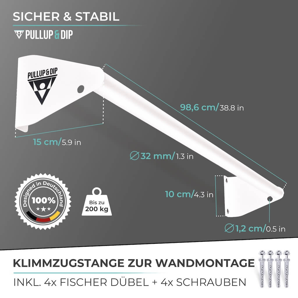 Klimmzugstange zur Wandmontage über Tür Set