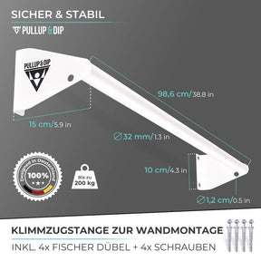 Klimmzugstange zur Wandmontage über Tür Set
